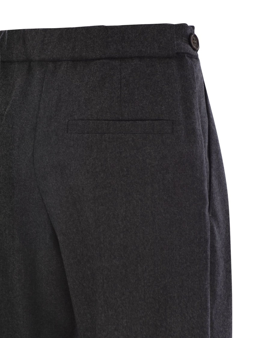 Brunello Cucinelli Baggy Sartorial Wool Trousers