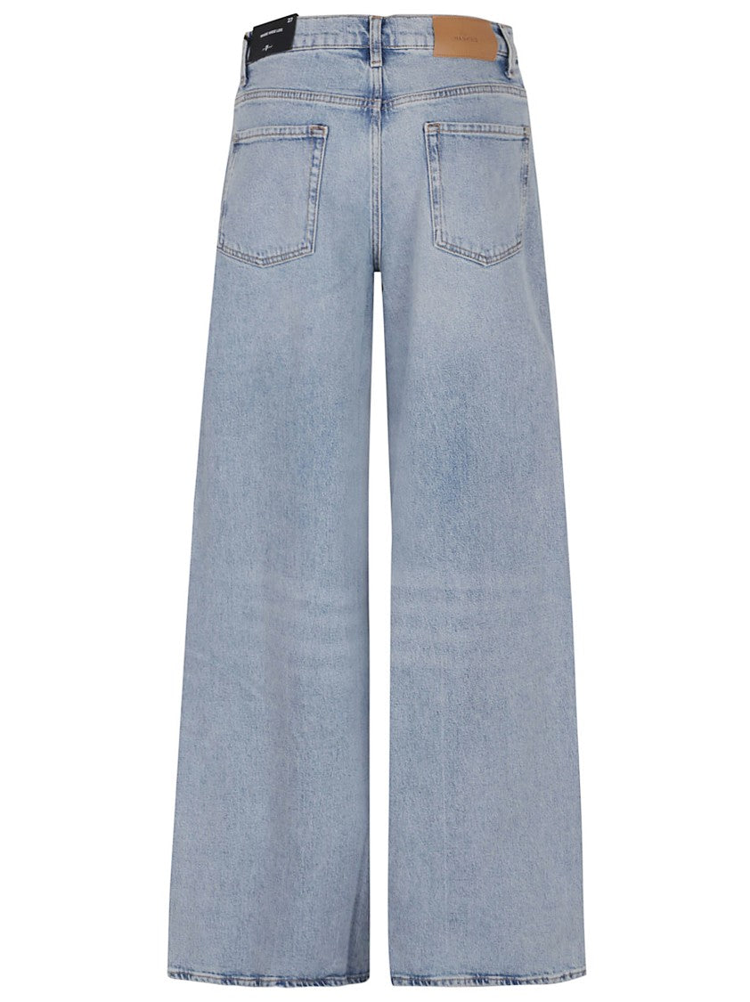 7 For All Mankind High-Waisted Light Wash Denim Jeans