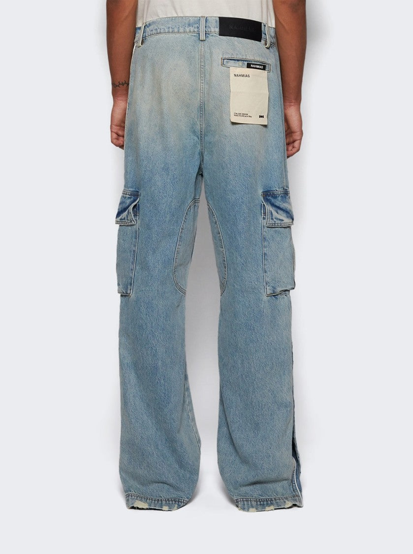 Nahmias Track Logo Cargos Jeans Ligth Wash