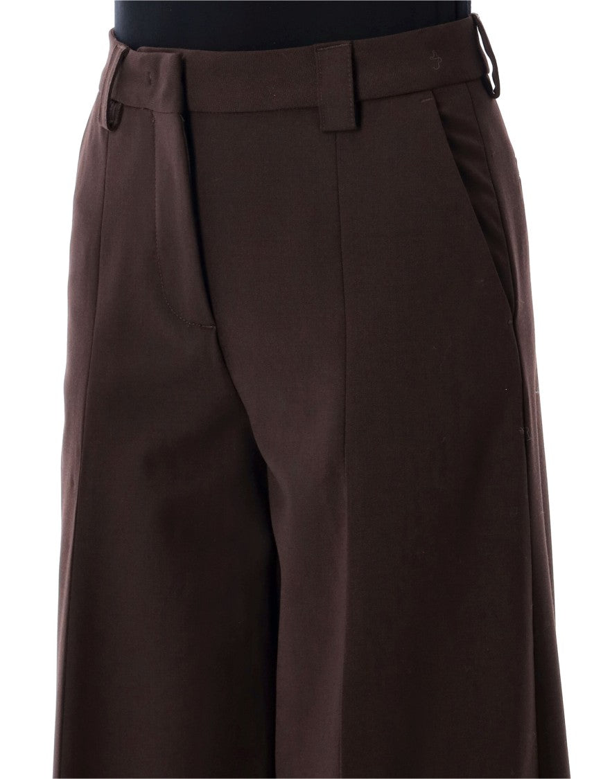 The Latest C-Alma Wide-Leg Brown Tailored Trousers