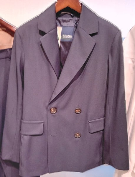 Max Mara Double-Breasted Tailored Jacket With Flap Pockets