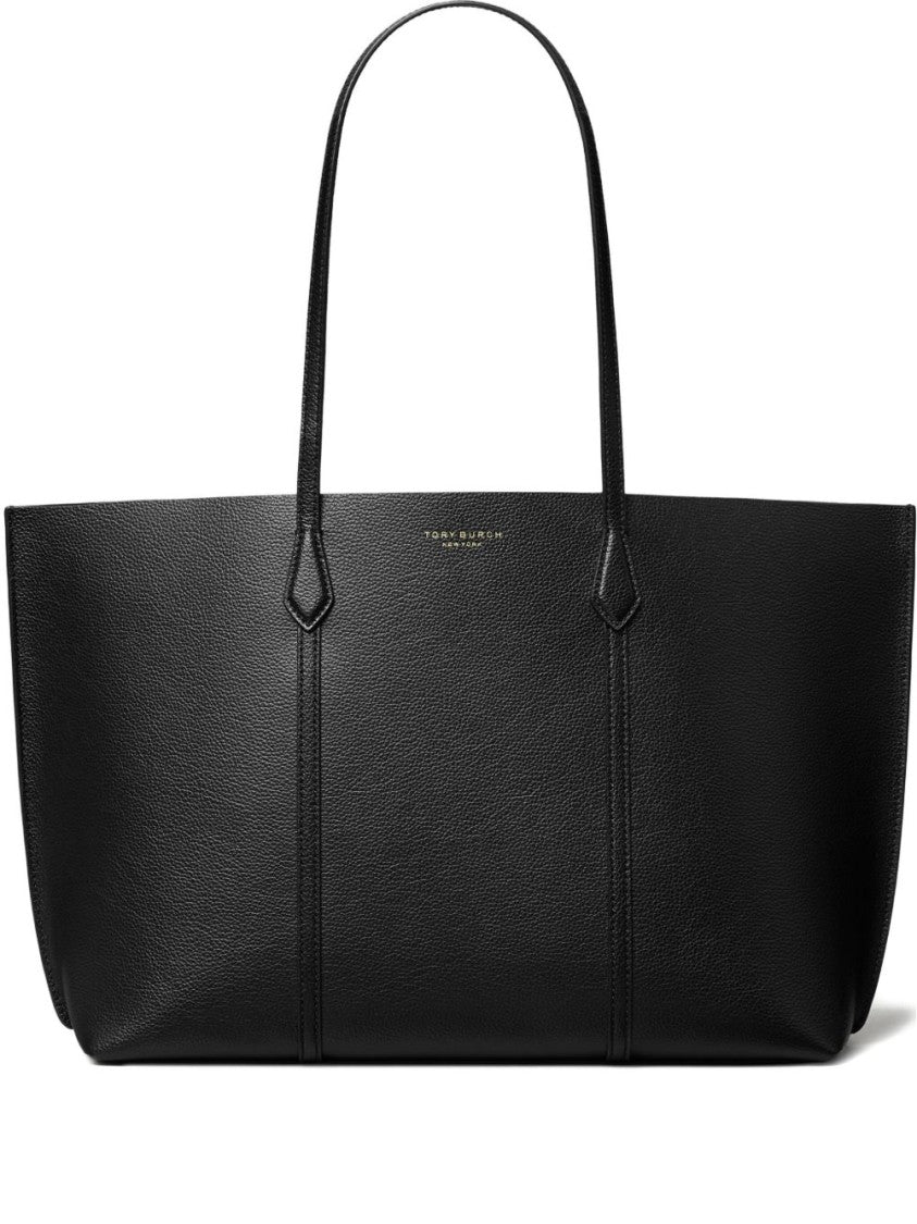 Tory Burch Black Shopper Bag In Calf Leather
