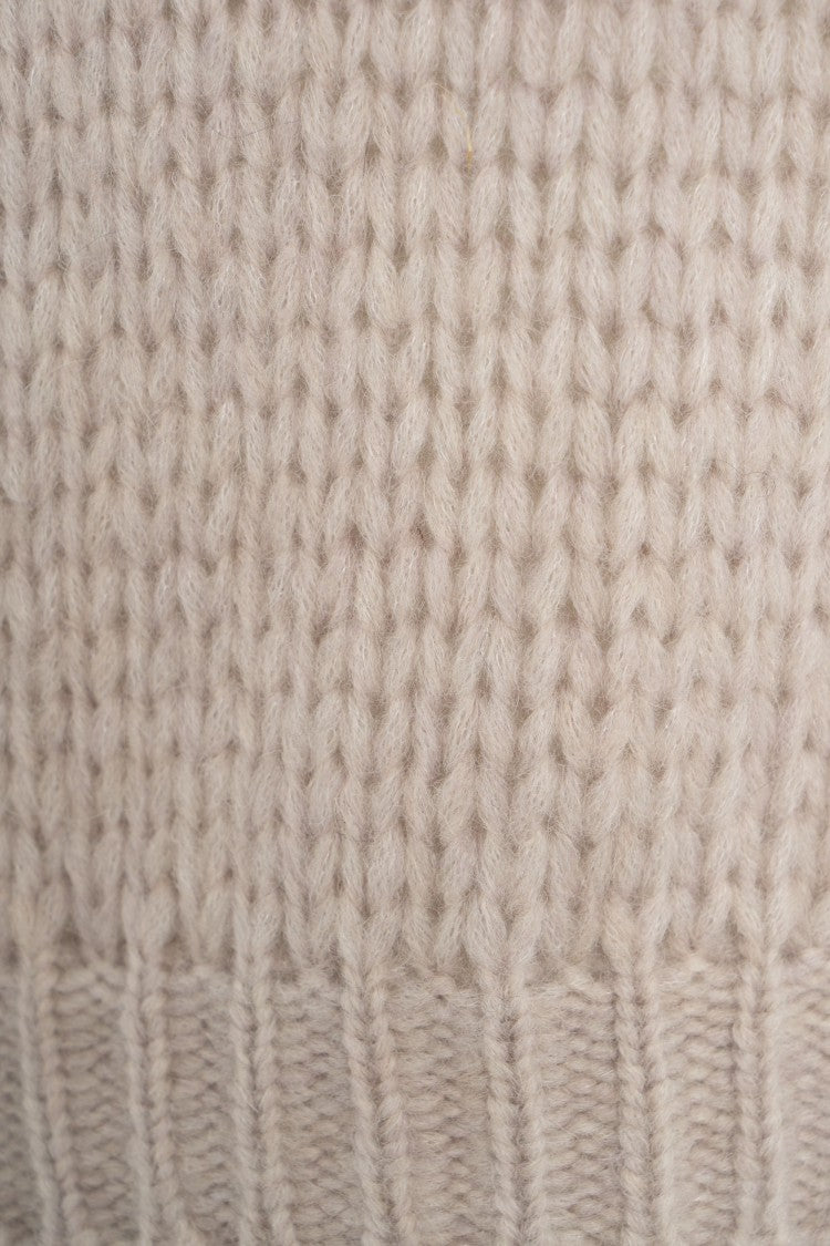 Roberto Collina Alpaca Blend Sweater With Round Neckline And Ribbed Details