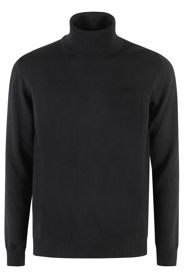 Roberto Collina Timeless Black Turtleneck Sweater