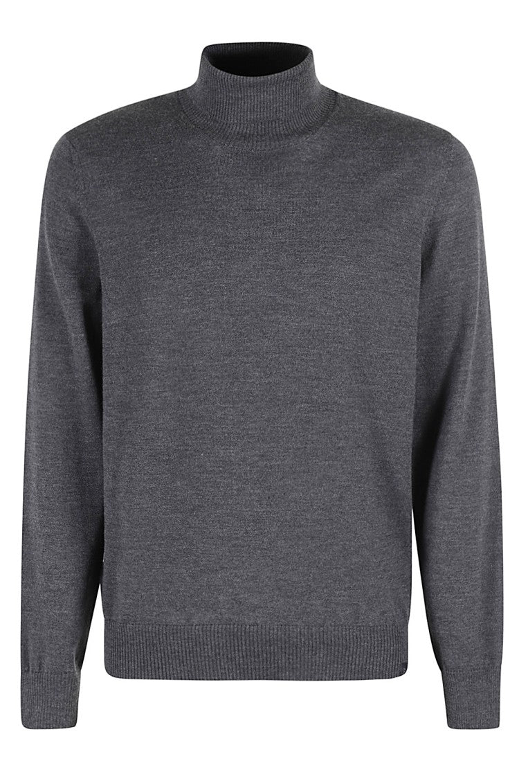 Fay Dark Gray Turtleneck Sweater