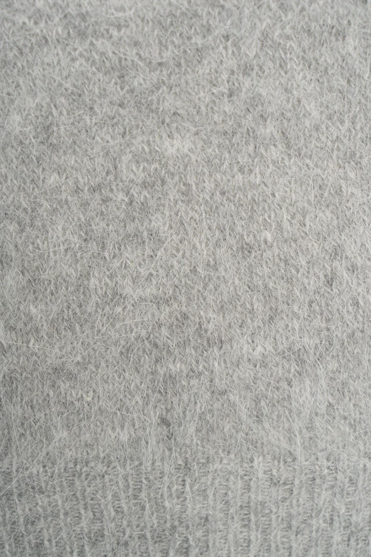 Roberto Collina Alpaca Blend Sweater With Chic V-Neck And Ribbed Details