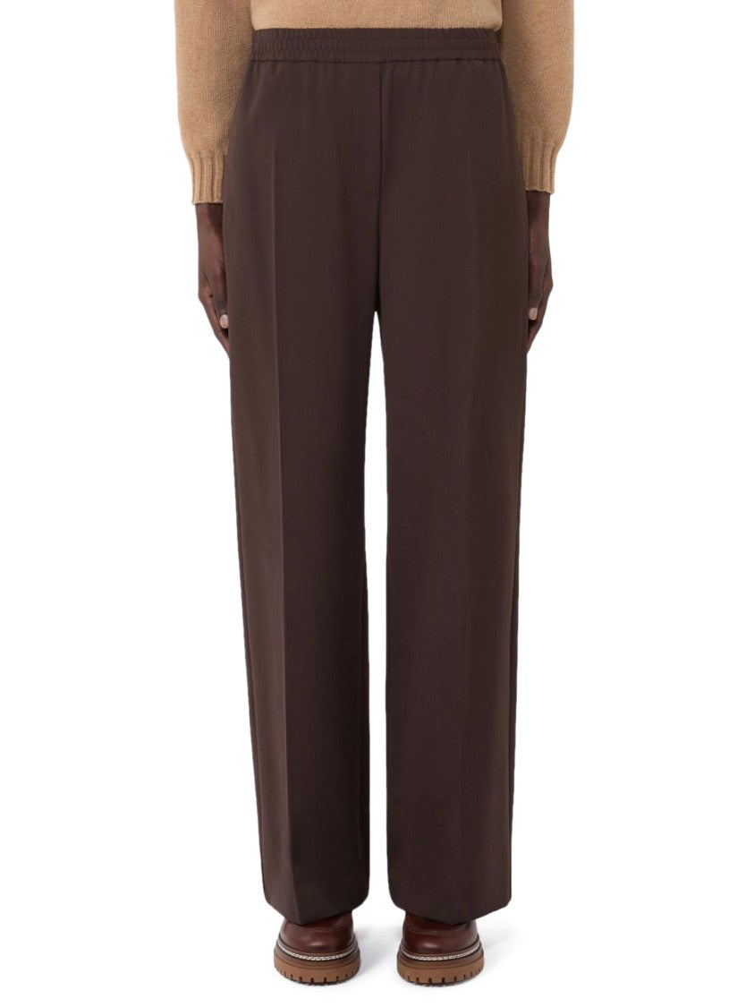 Max Mara Wide-Leg Trousers With Pleated Front And Welt Pockets