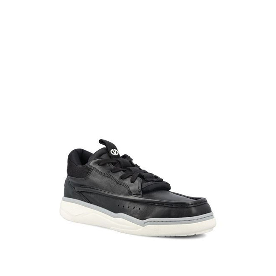Valentino Garavani Hybrid Rainboot Leather Sneakers With Signature Branding