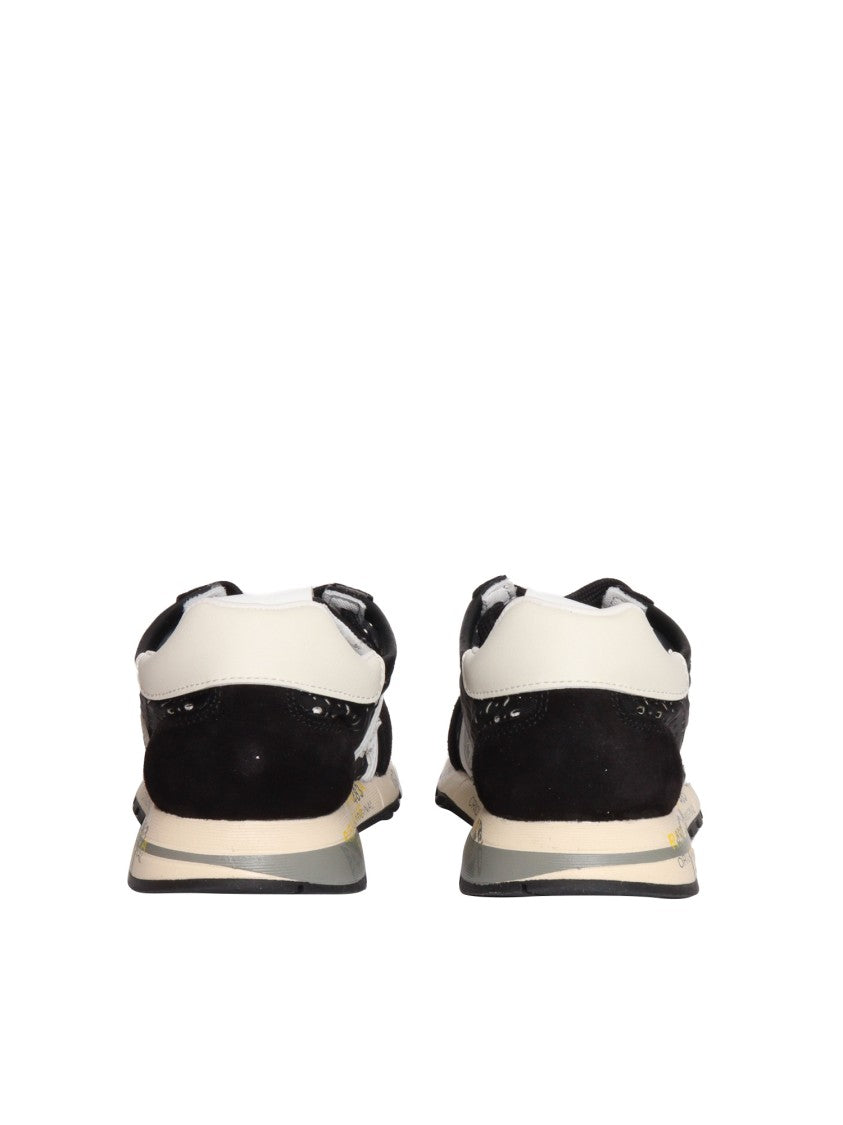 Premiata Black Sneakers With Textured Upper