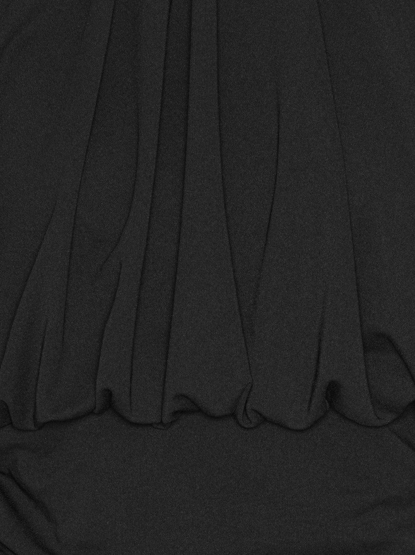 Rotate Long-Sleeved Black Top With High Neckline