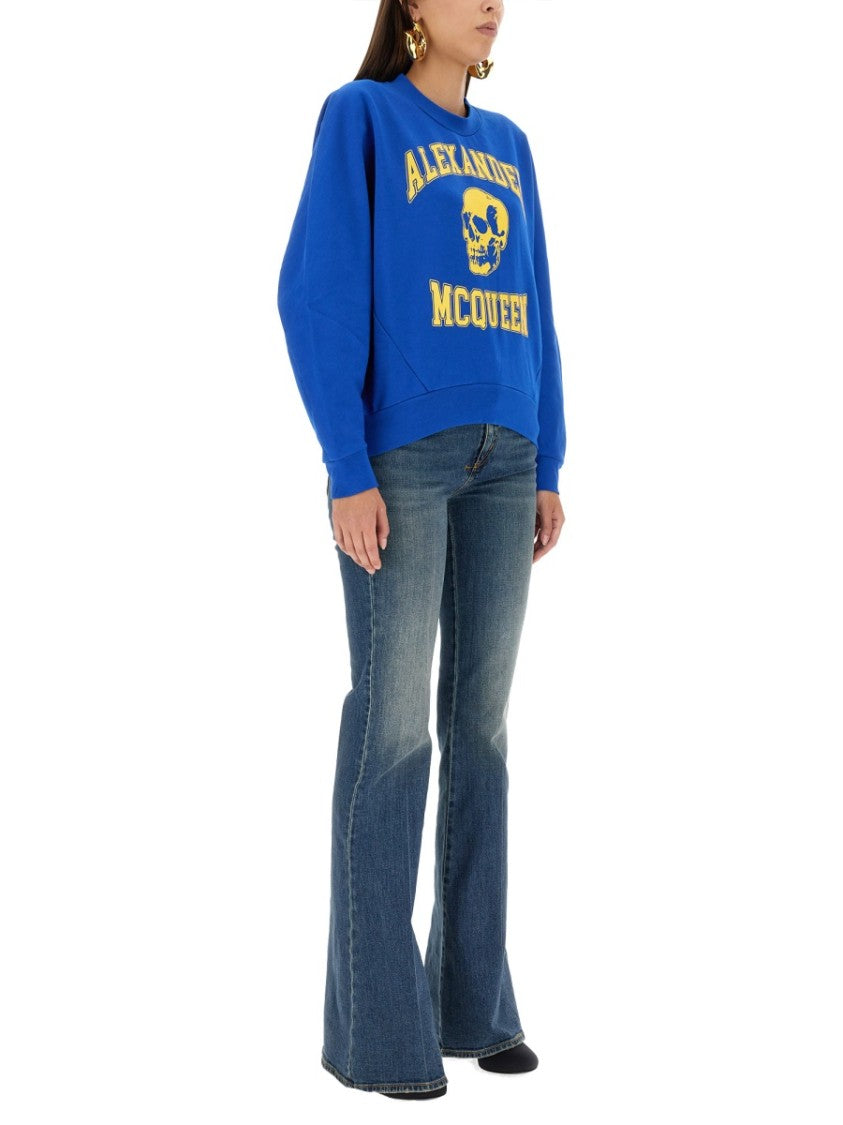 Alexander Mcqueen Varsiity Skull Sweatshirt