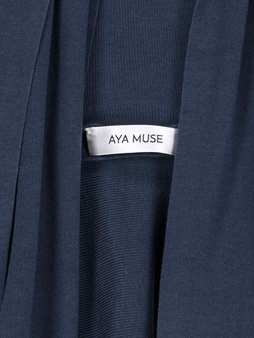 Aya Muse Solar' Shawl Mini Dress – Navy