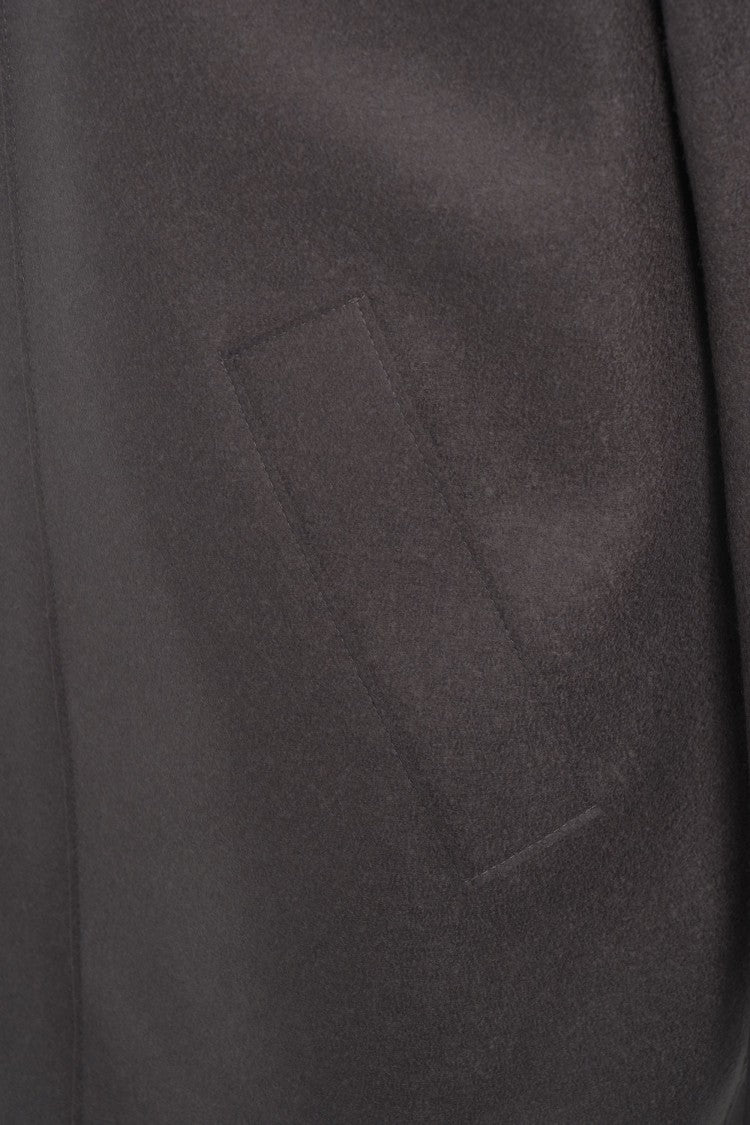 Harris Wharf London Wool Coat With Hood And Concealed Closure