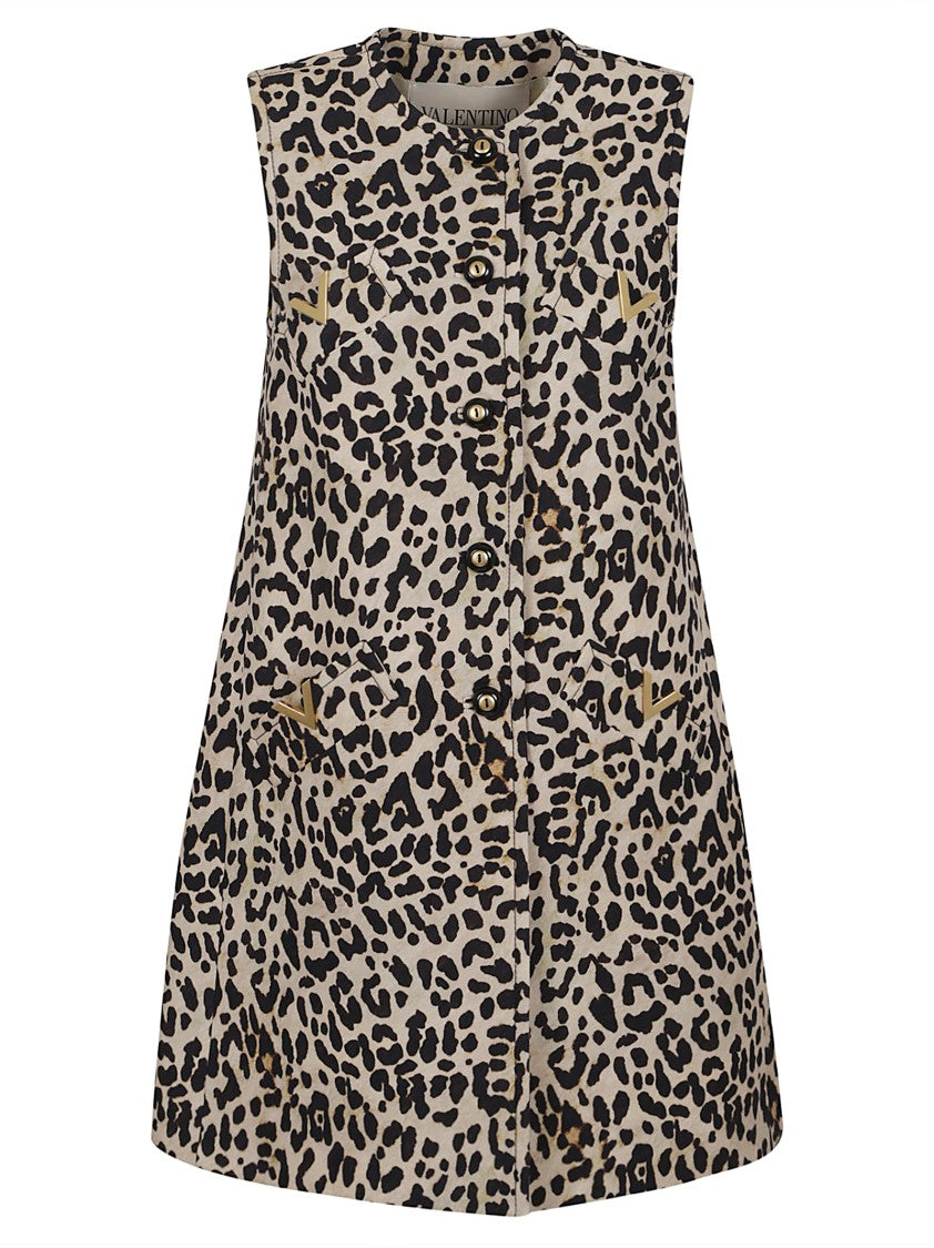 Valentino Garavani Knee-Length Wool And Silk Blend Vest