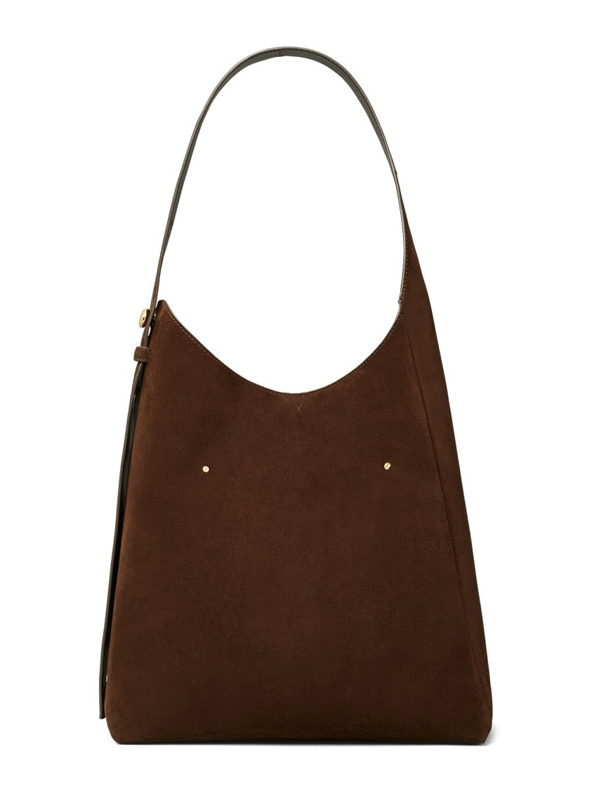 Tory Burch Soft Suede Hobo Bag With Slouchy Crescent Shape