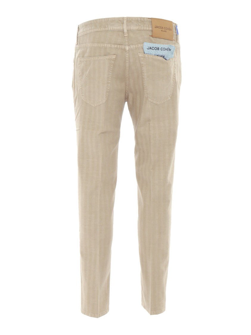Jacob Cohen Slim Cropped Carrot Pants With Five Pockets