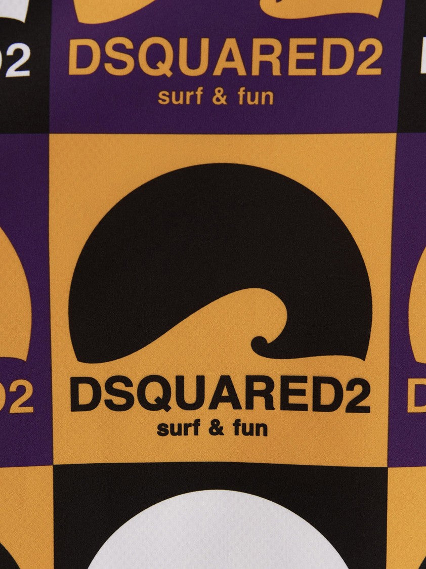 Dsquared2 Waterproof All-Over Print Jacket With Hood