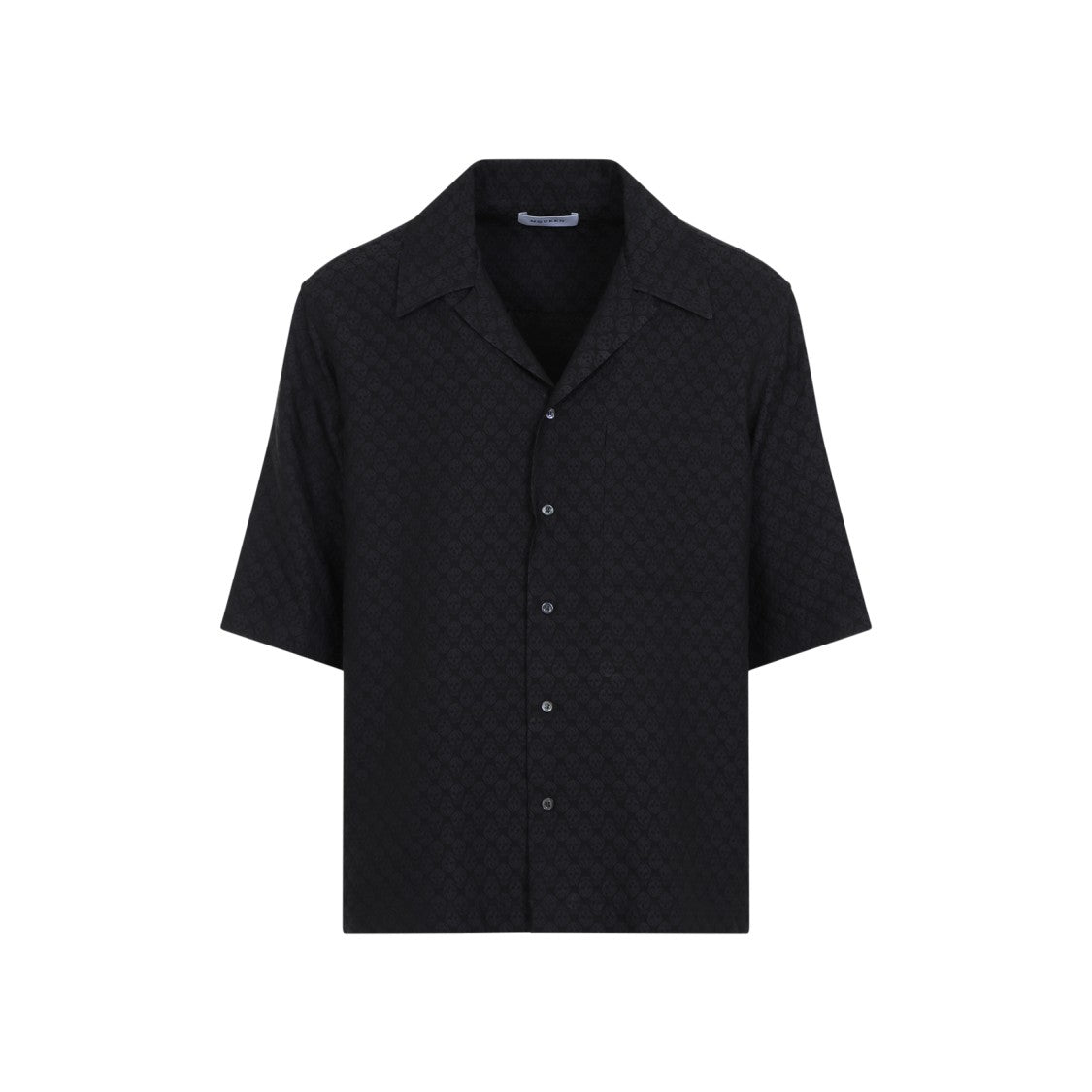Alexander Mcqueen Camp Collar Hawaiian Black Viscose Shirt
