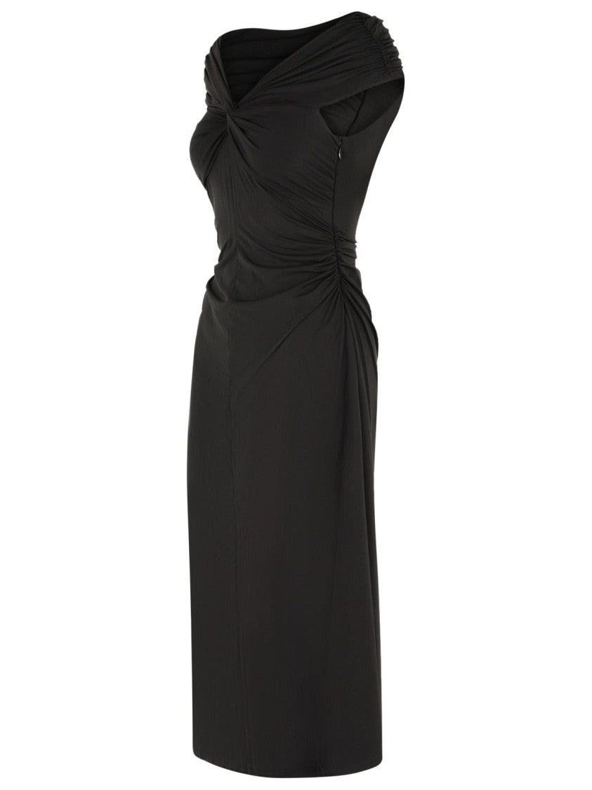 Michael Michael Kors Longuette' Viscose Blend Dress With Bare Shoulders