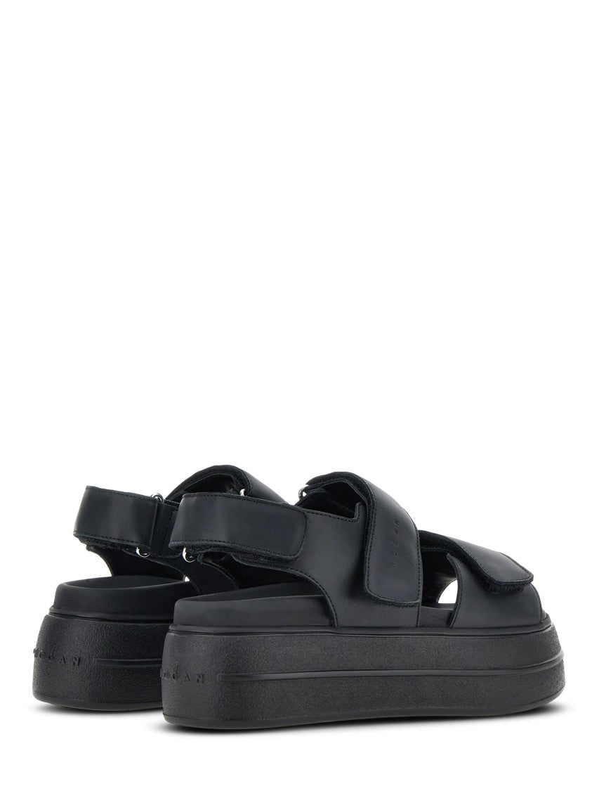 Hogan Chunky Platform Sandals With Adjustable Straps