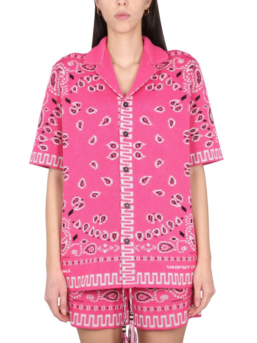 Alanui Bandana Print Shirt With Classic Collar