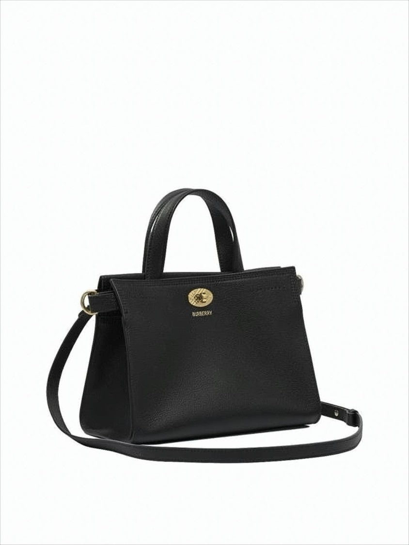 Burberry Textured Calf Leather Tote Bag