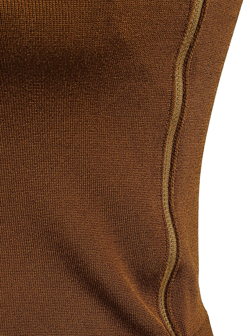 Patou One-Shoulder Fitted Top With Ribbed Texture