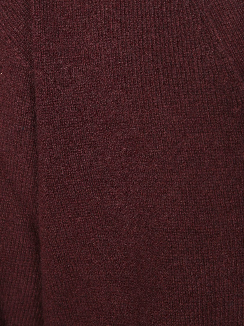 Amaranto Button-Up Cardigan With Distressed Details