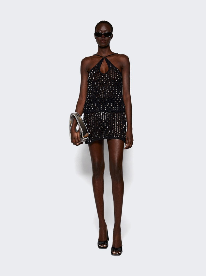 Coperni Beaded Knitted Skirt Black