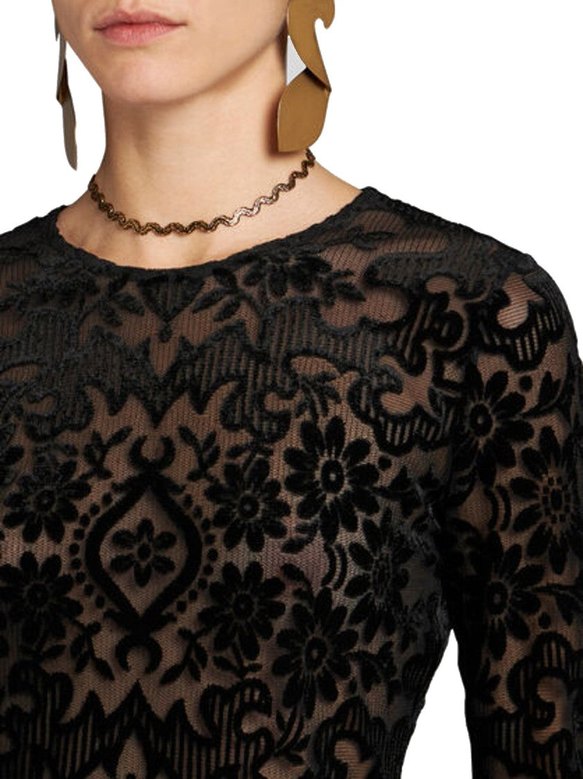 Etro Jaquard Tulle Top