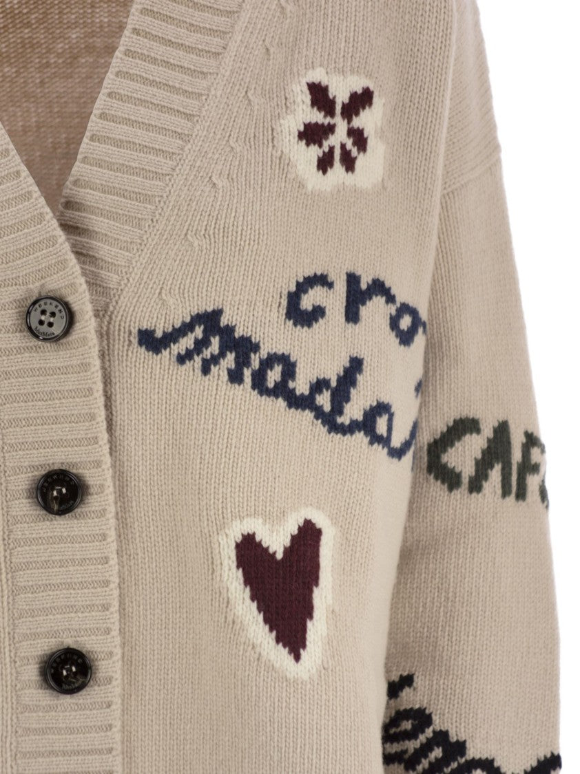 Max Mara Belgio - Over Cardigan In Wool Yarn