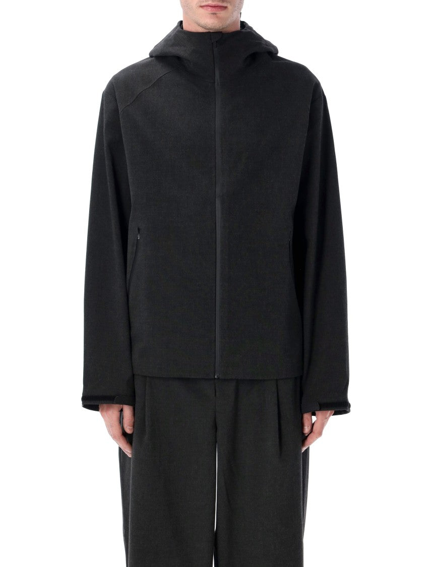 Hiking Patrol Waypoint Texture Hooded Jacket