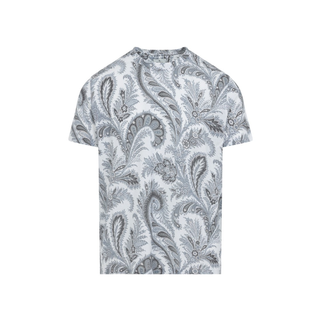Etro Printed Grey Cotton Roma T-Shirt