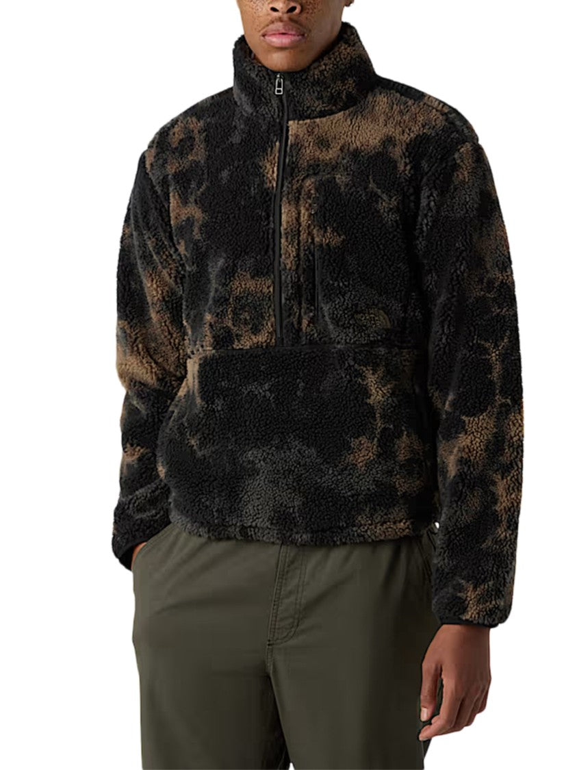 The North Face High-Collar Pullover Jacket In Textured Pile Fabric