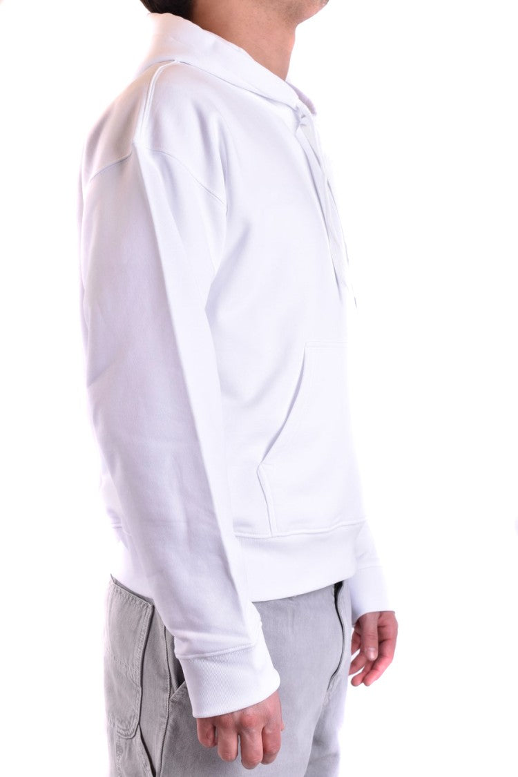 Moschino White Cotton Hoodie Sweatshirt