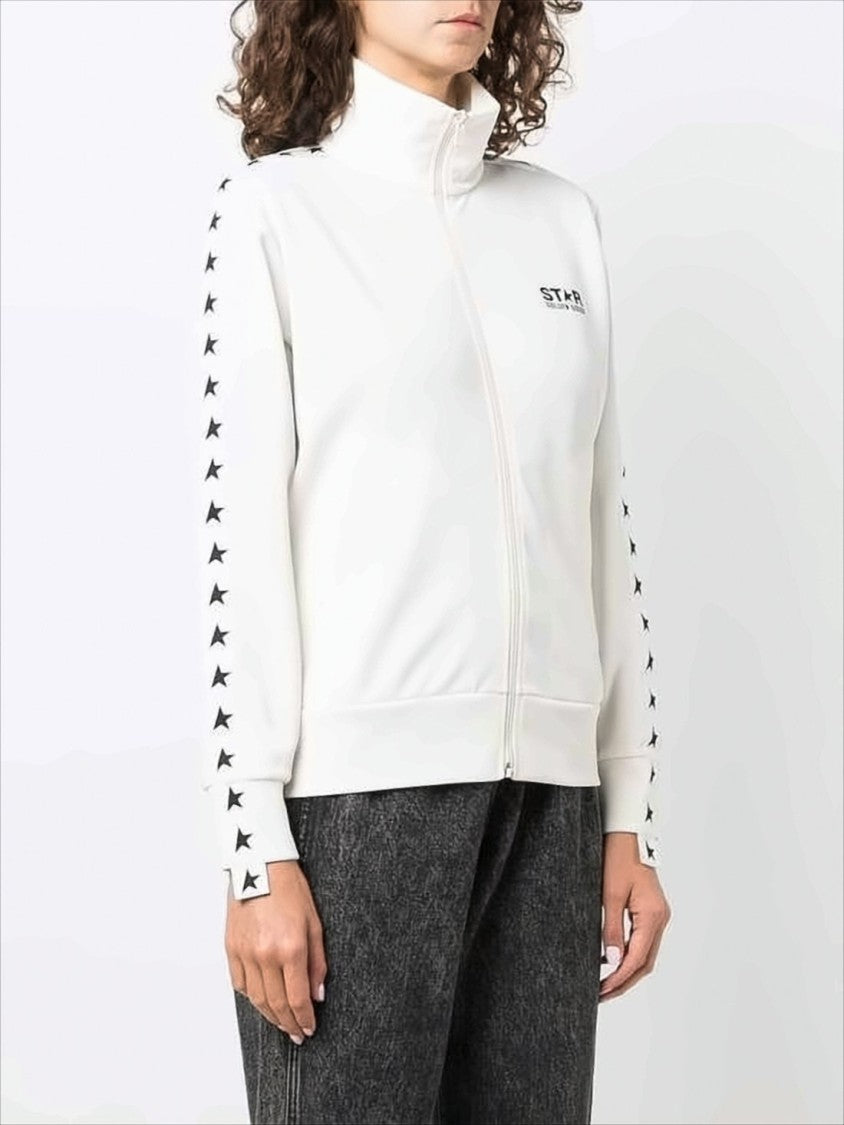 Golden Goose Track Jacket With Bold Star Stripe And Fitted Hem