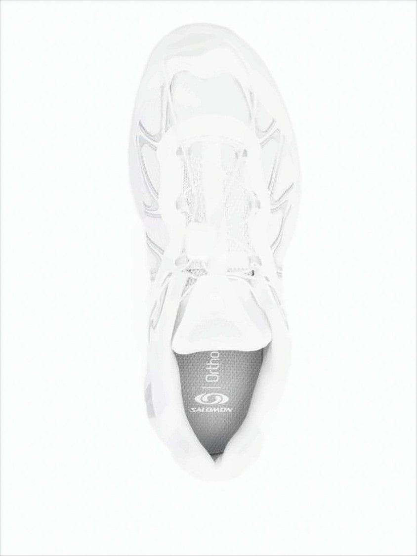 Salomon White Textile Sneakers With Rugged Sole