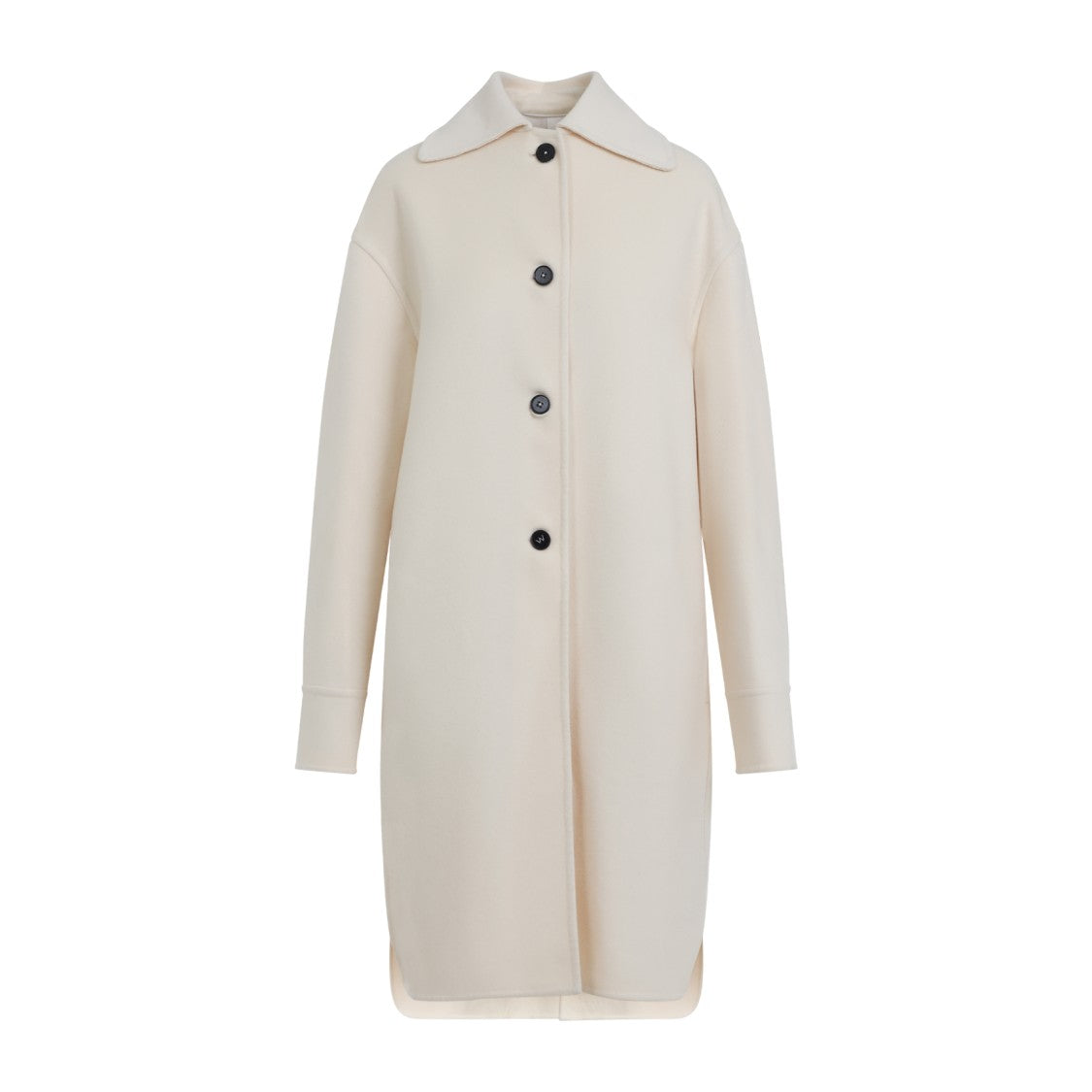Jil Sander Knee-Length Wool Coat With Classic Collar