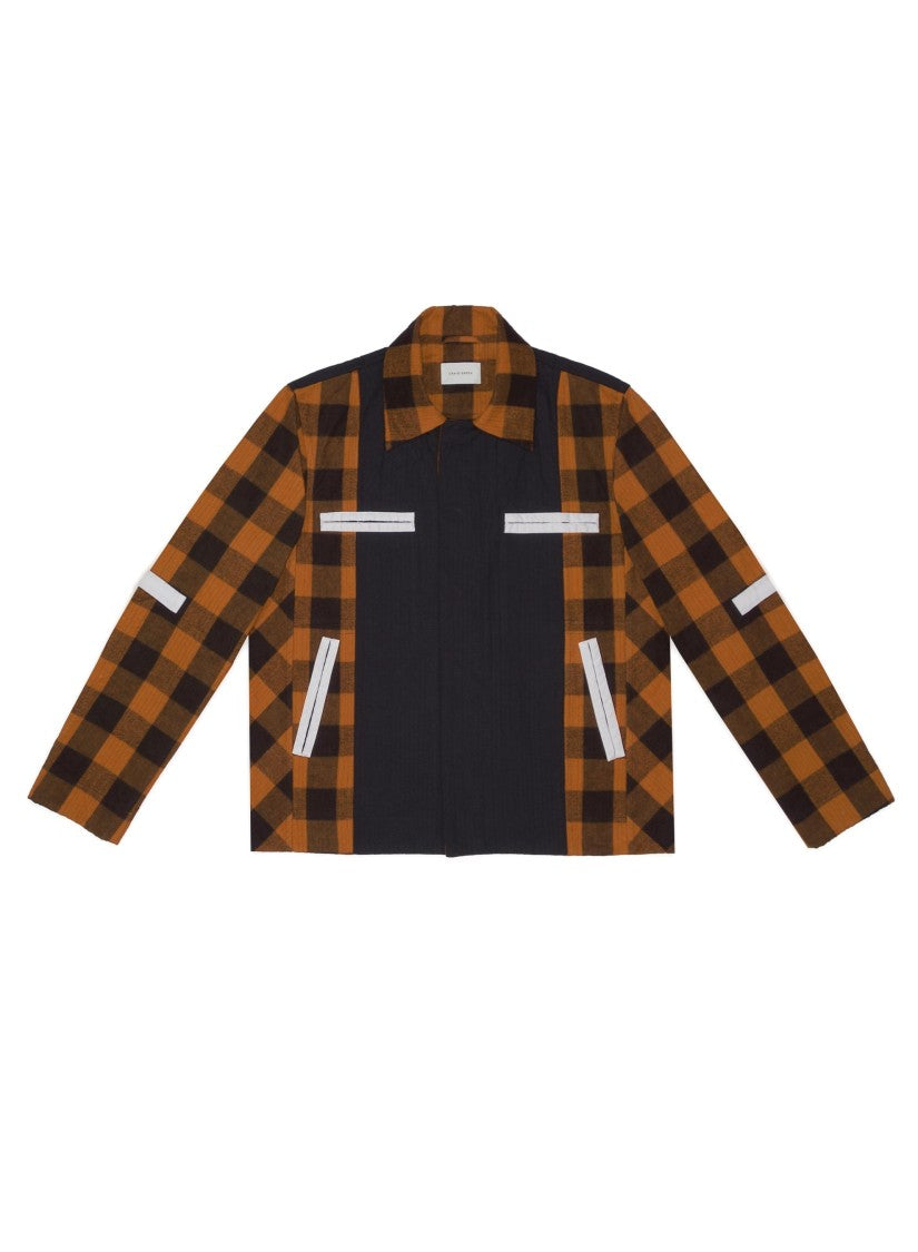 Craig Green Dark Orange And Navy Blue Check Jacket