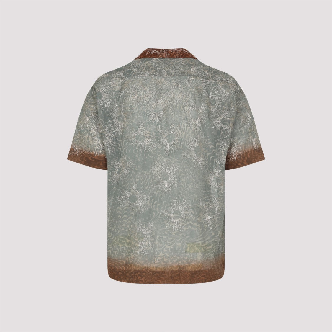 Dries Van Noten Short-Sleeved Floral Pattern Shirt In Vibrant Green