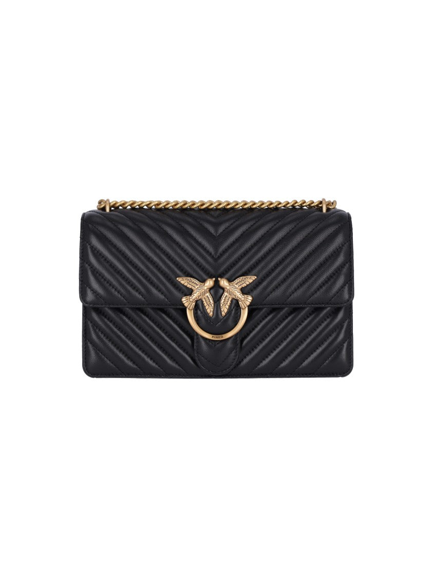 Pinko "Classic Love One" Shoulder Bag – Black