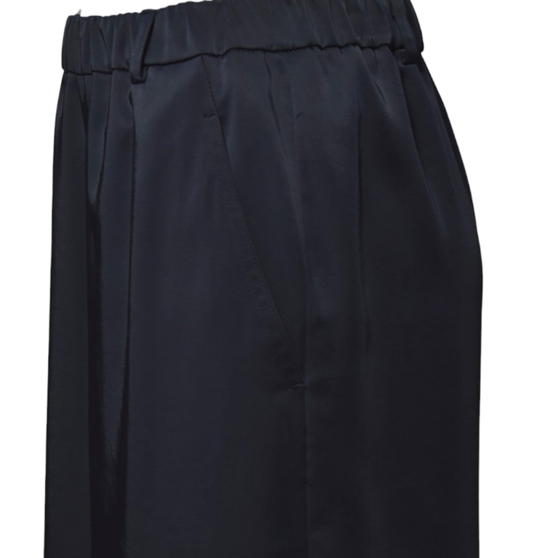 Aspesi Blue Satin Midi Skirt