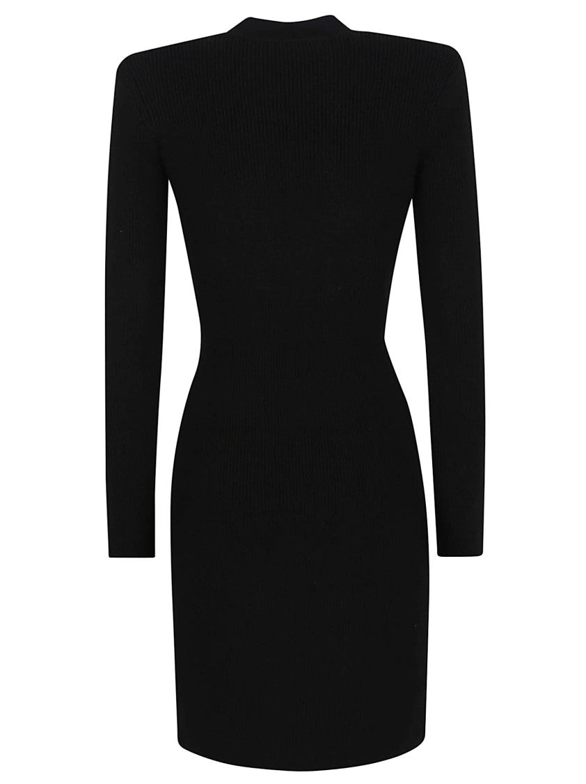 Elisabetta Franchi Double-Breasted Mini Dress With Gold-Tone Accents