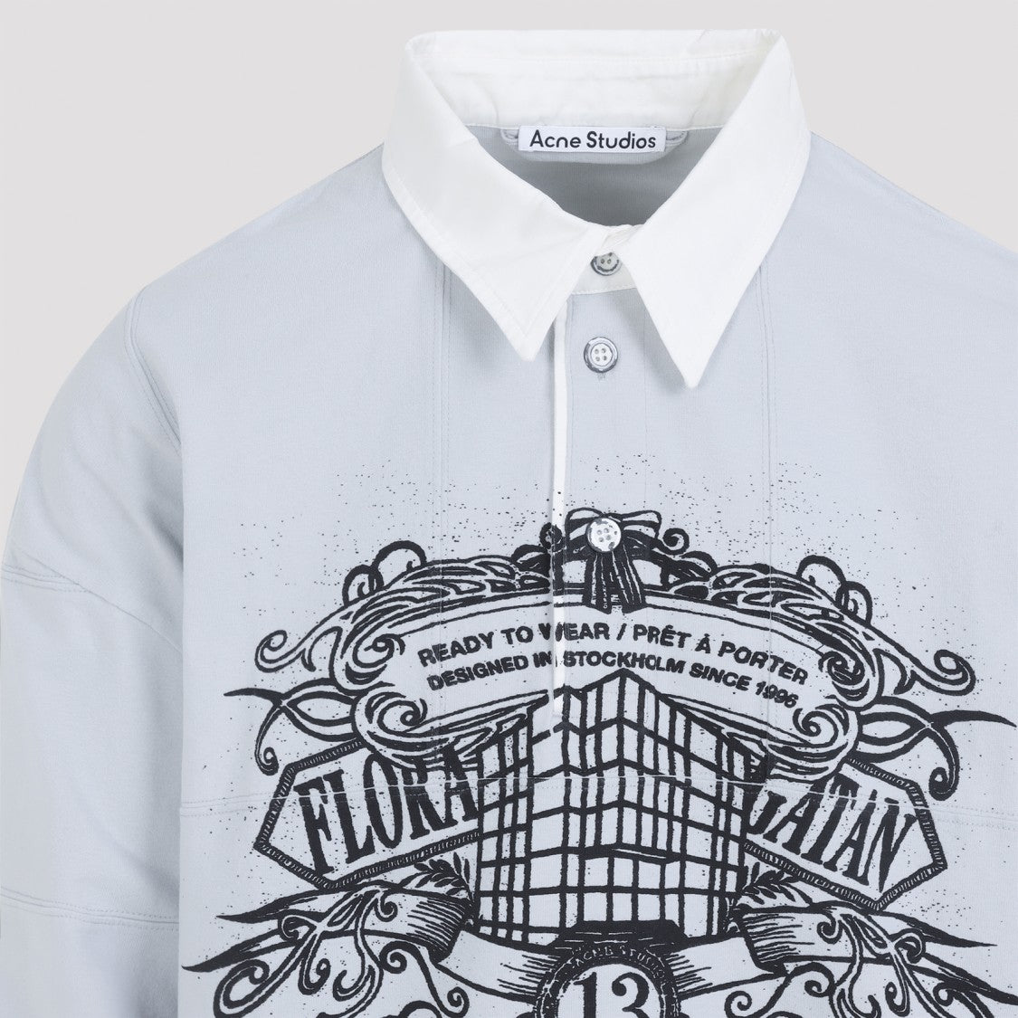 Acne Studios Cold Grey Cotton T-Shirt