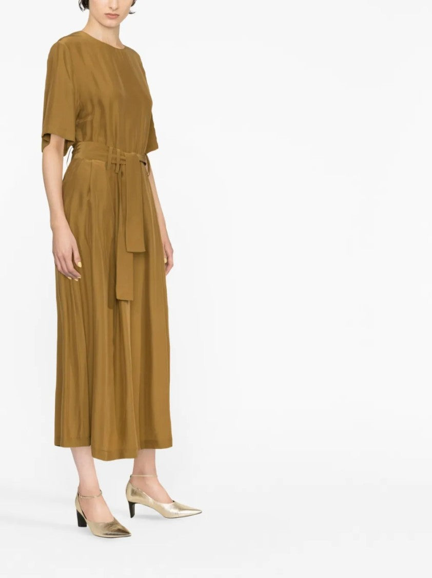 Fabiana Filippi Jumpsuit With Belted Waist And Flared Legs