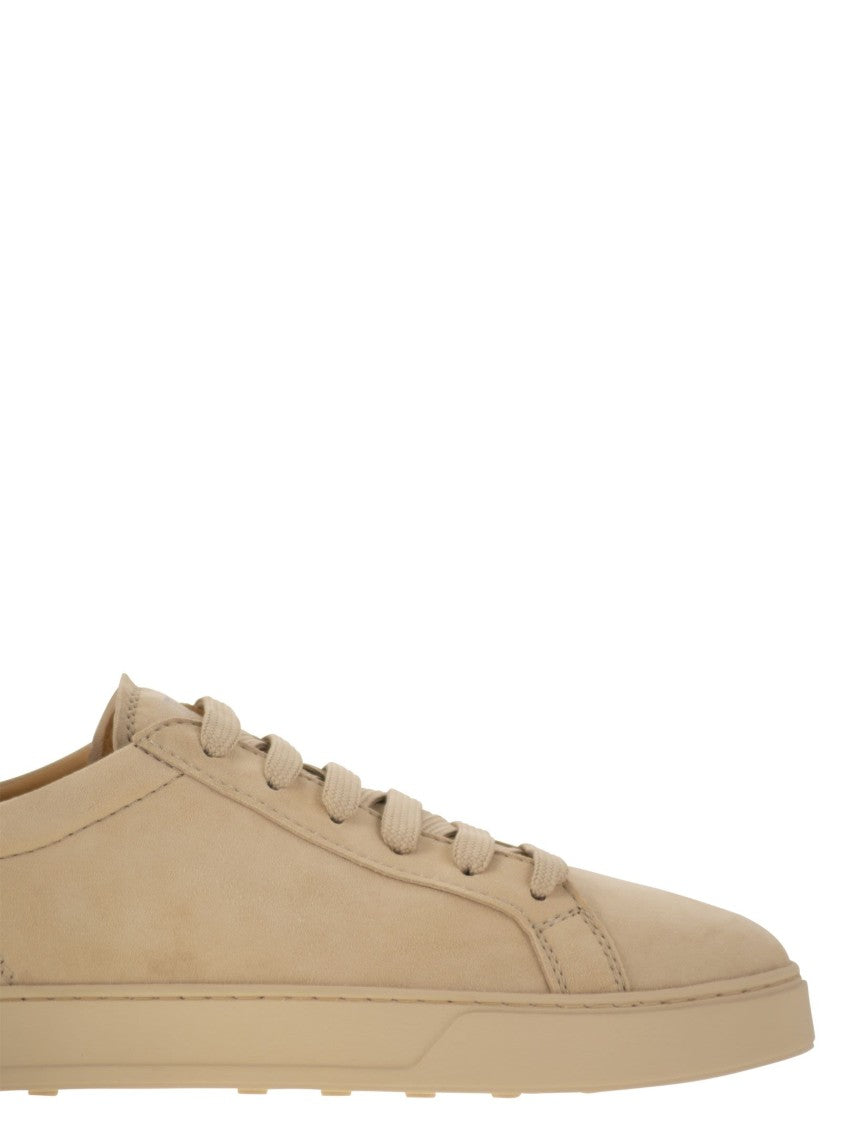 Tod's Suede Leather Sneakers With Embossed Grommets