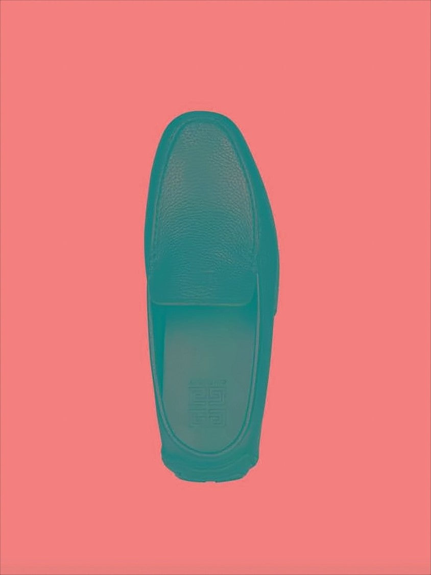 Givenchy Textured Calf Leather Loafers With Rounded Toe And Embossed Logo