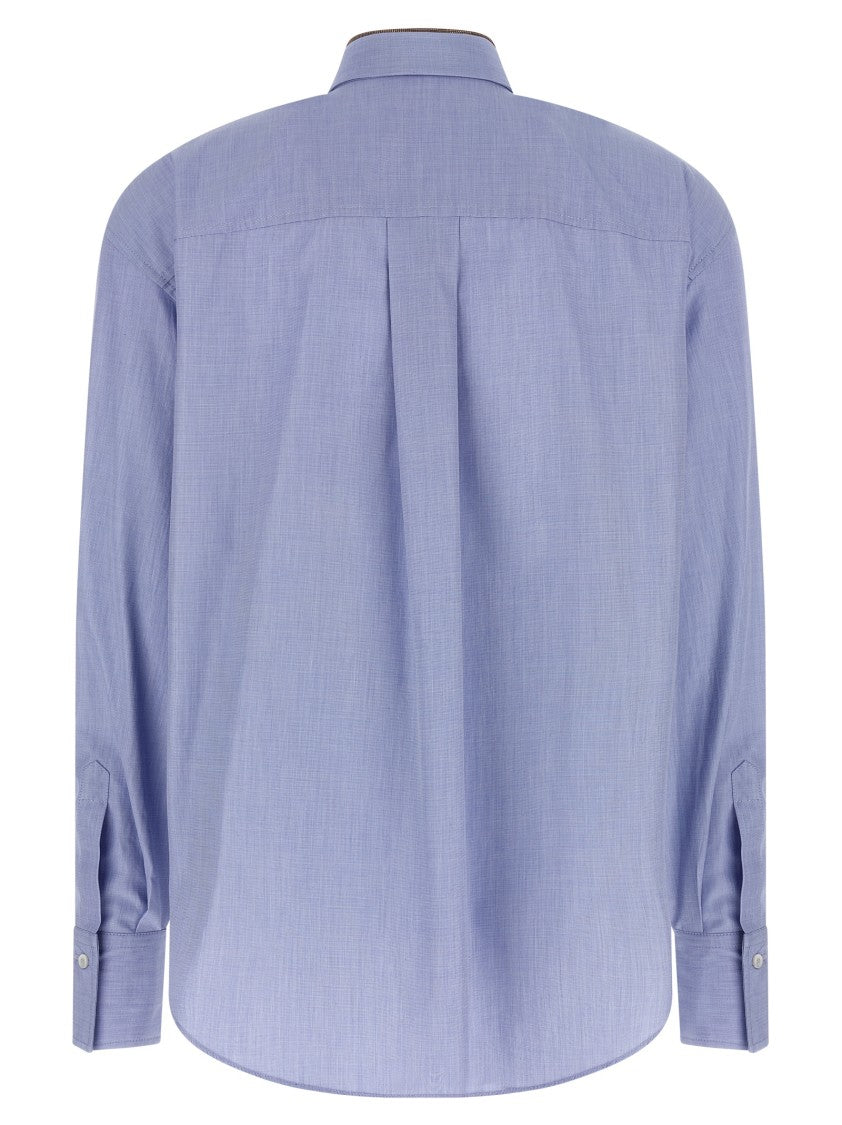 Brunello Cucinelli Shiny Collar Detail' Shirt