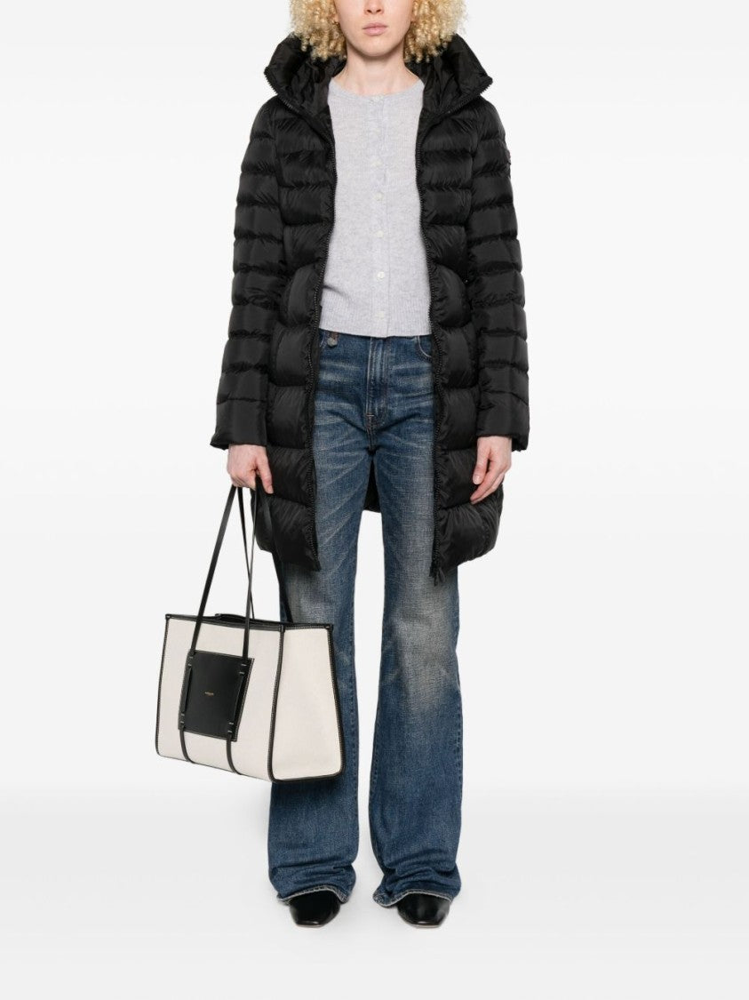 Peuterey Quilted Black Parka With High Collar