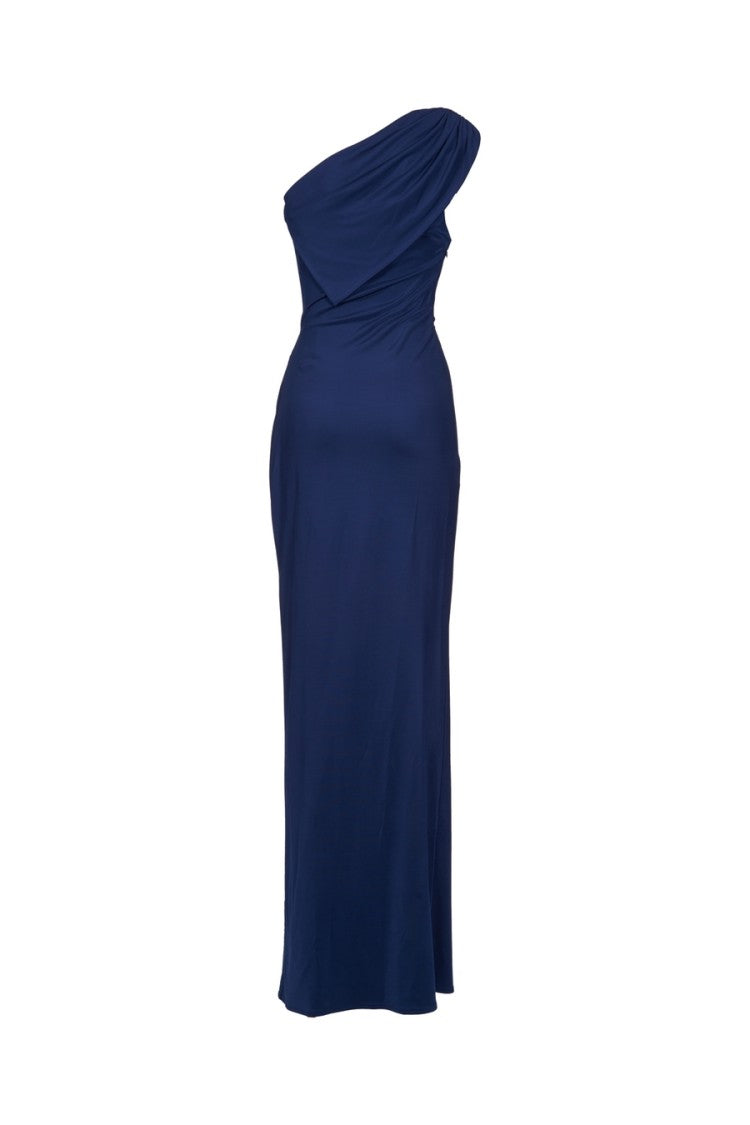 Elisabetta Franchi One-Shoulder Draped Dress
